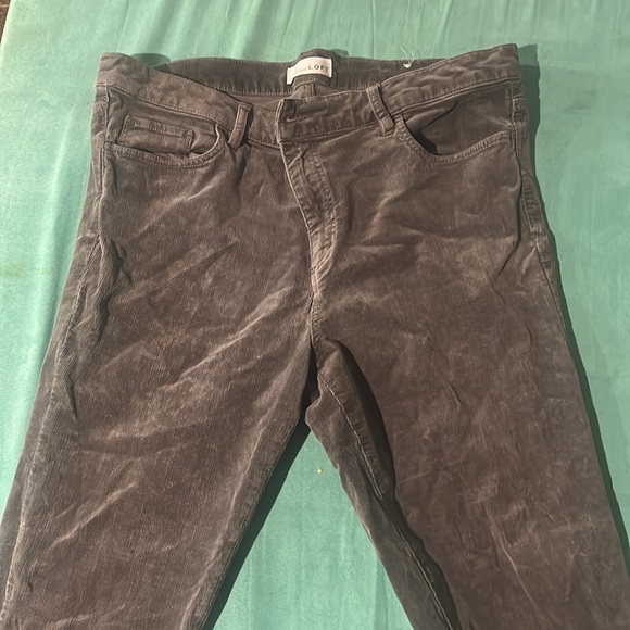 Loft Skinny Ankle Corduroy Grey Size 31/12 - Picture 3 of 4